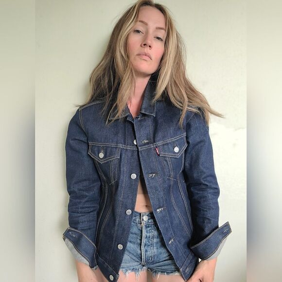 Levi's Dark Blue Denim Jacket - Picture 1 of 9